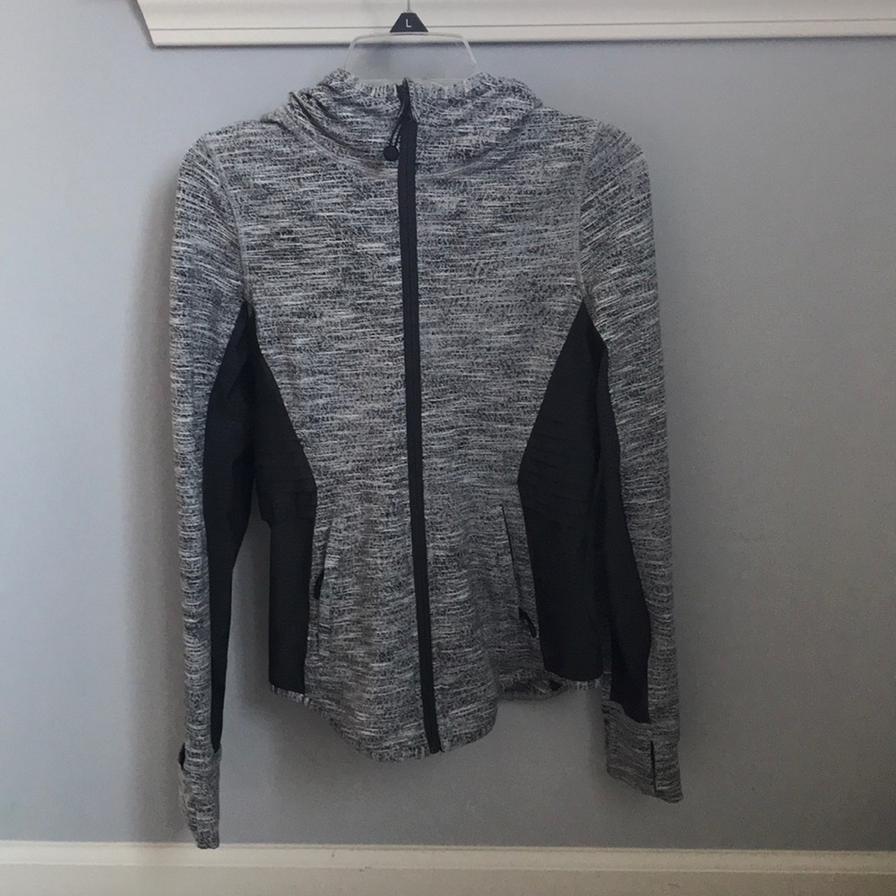 Black white and grey ivivva sport jacket size 12